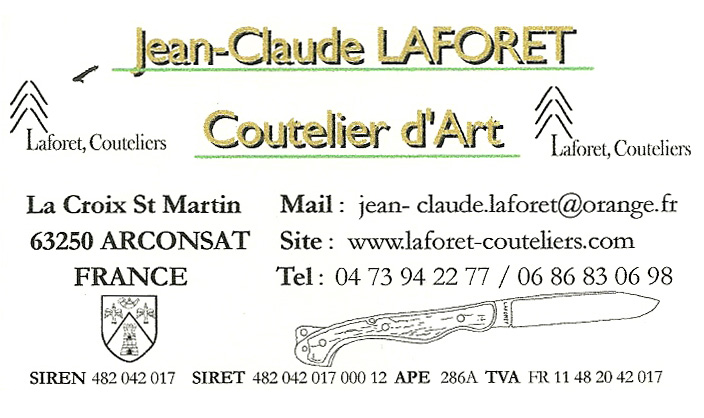 Couteliers Laforet 04 73 94 22 77